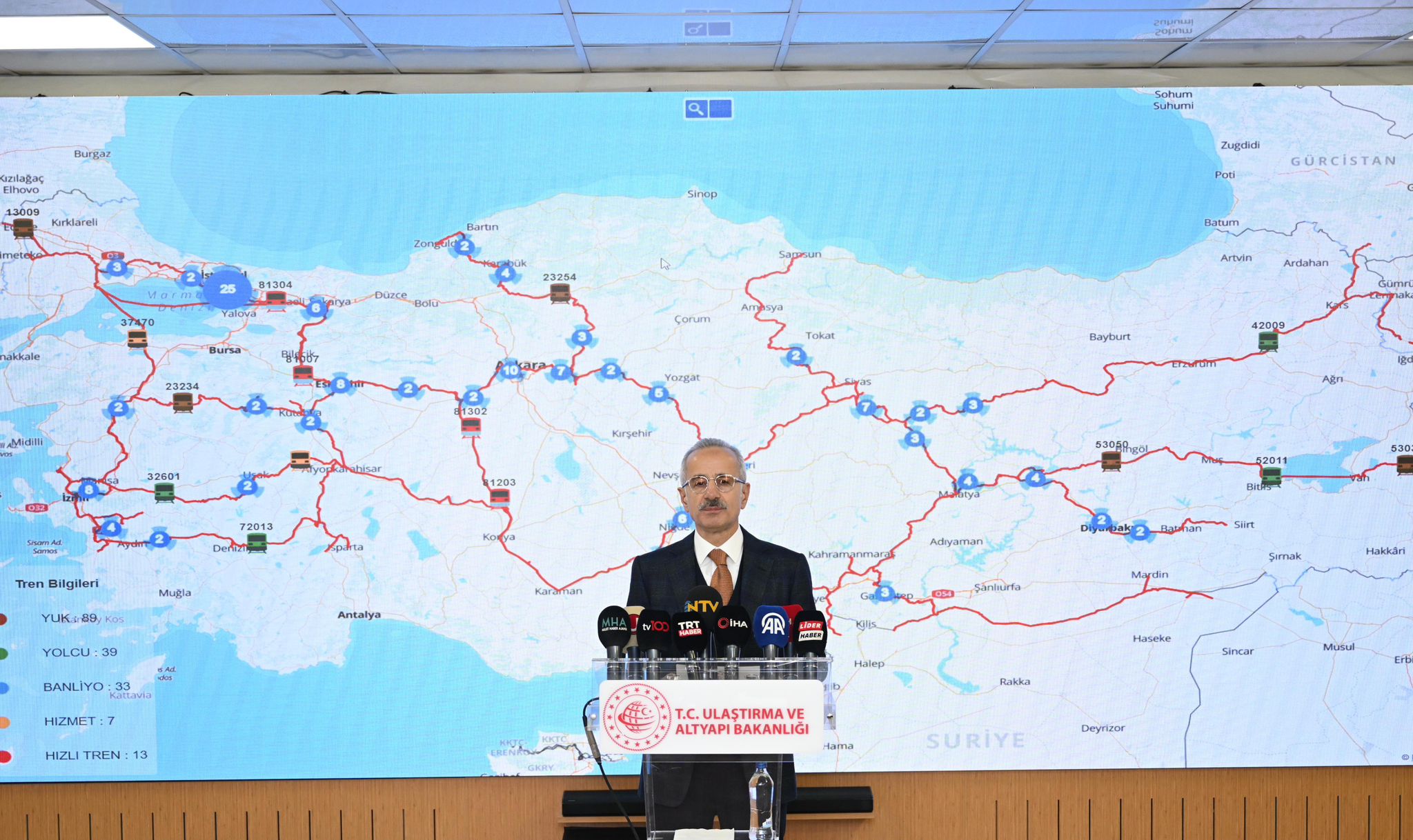 YAPAY ZEKÂ DESTEKLİ ‘TREN İZLEME VE KOORDİNASYON MERKEZİ’ AÇILDI