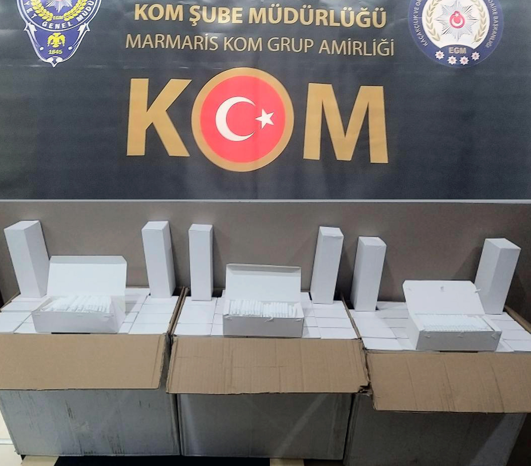 KARGO İLE GETİRİLEN 30 BİN ADET BOŞ MAKARON POLİSE TAKILDI
