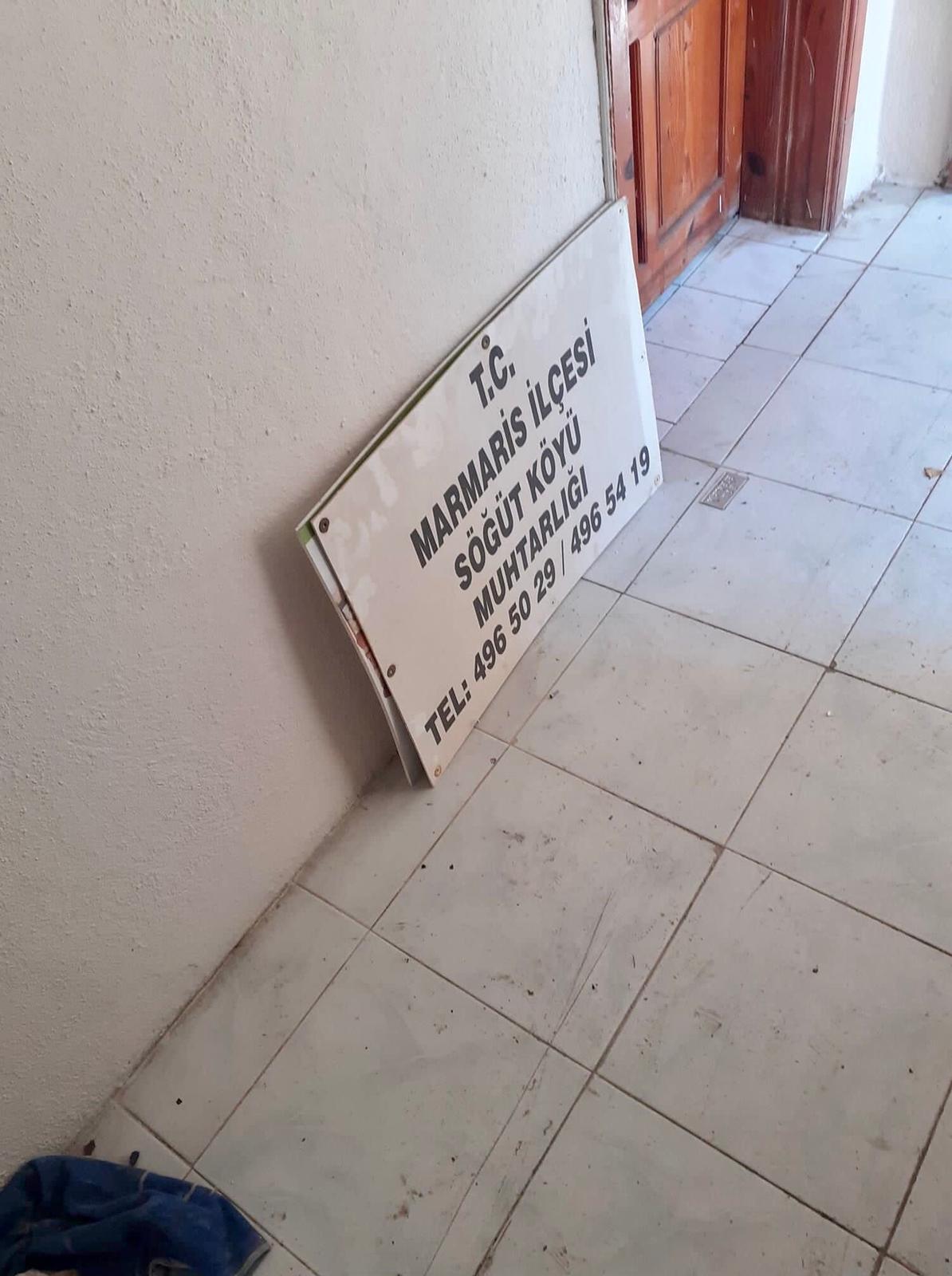 MARMARİS BELEDİYESİ KENDİSİNE AİT SÖĞÜT MAHALLE MUHTARLIK BİNASINI BOŞALTTI