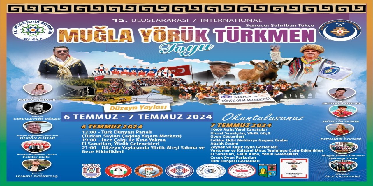 15. Uluslararası Muğla Yörük Türkmen Toyu, 6-7 Temmuz 'da yapılacak