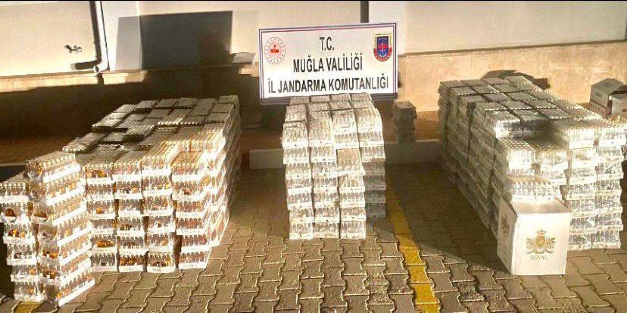 Fethiye’de jandarma bandrolsüz içki yakaladı