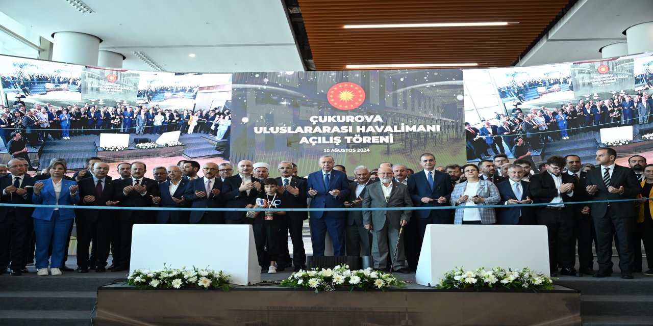 Cumhurbaşkanı Erdoğan Çukurova Uluslararası havalimanının açılışını yaptı
