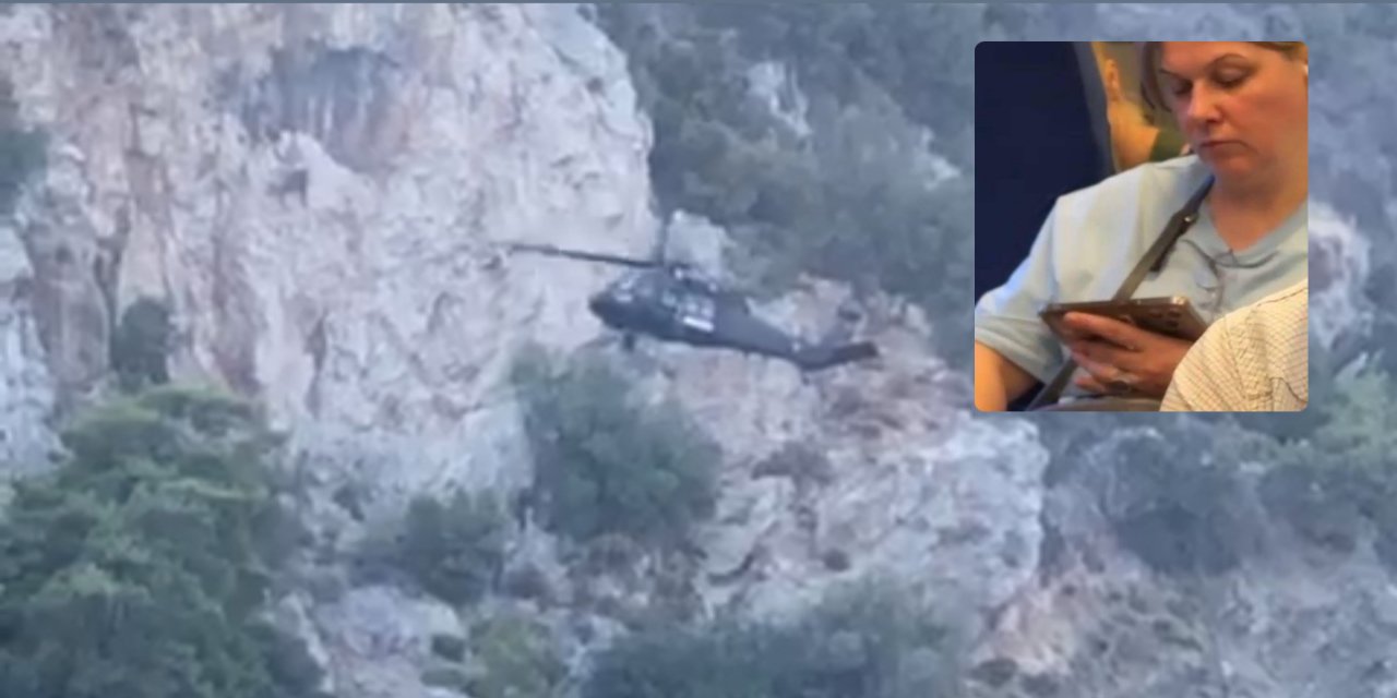 Rus turistin cansız bedeni helikopter ile adli tıp kurumuna sevk ediliyor
