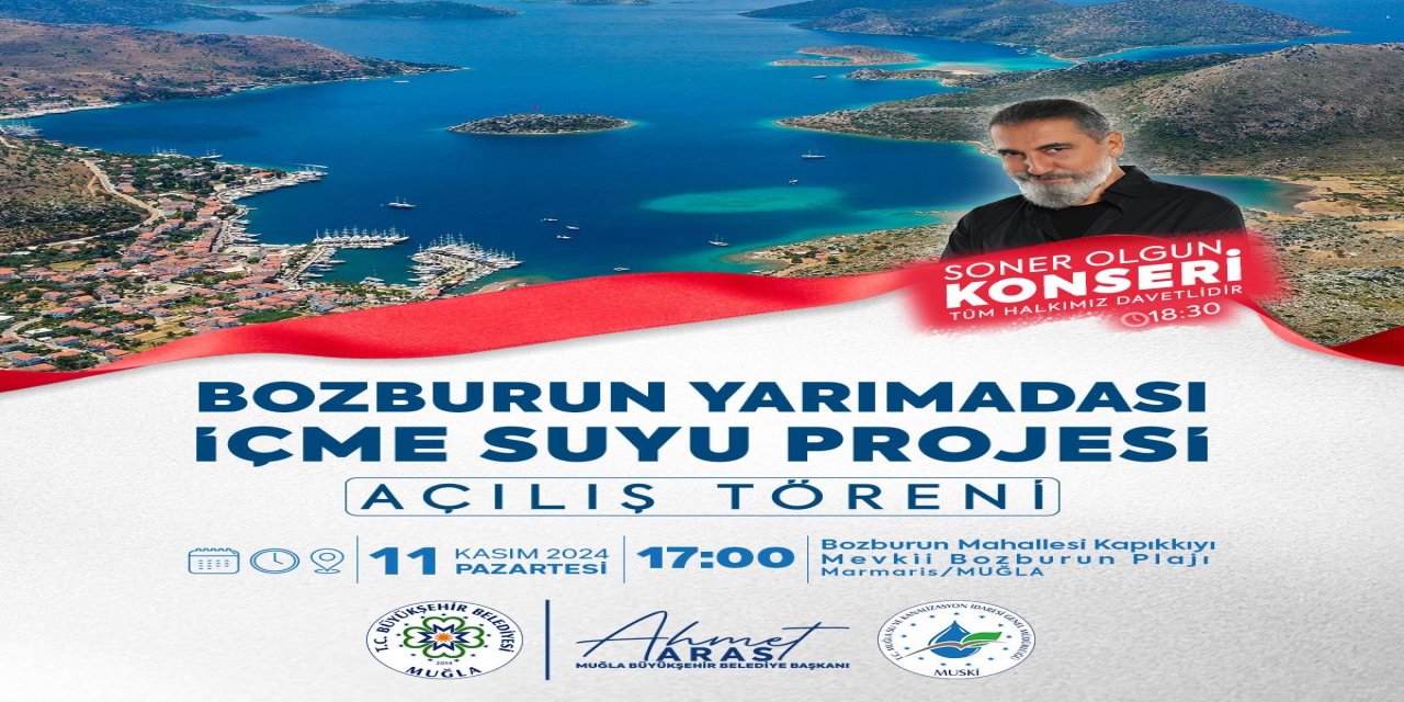 Bozburun içme suyu projesi açılış töreni pazartesi günü yapılacak