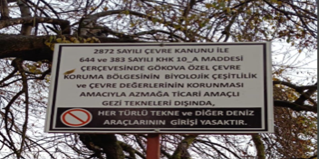 Azmak Nehri için uyarı tabelası asıldı