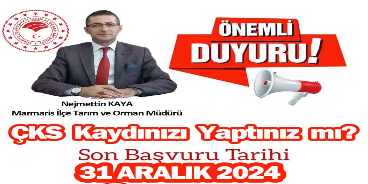 Çifçi kayıt sistemi son başvuru tarihi 31 Aralık