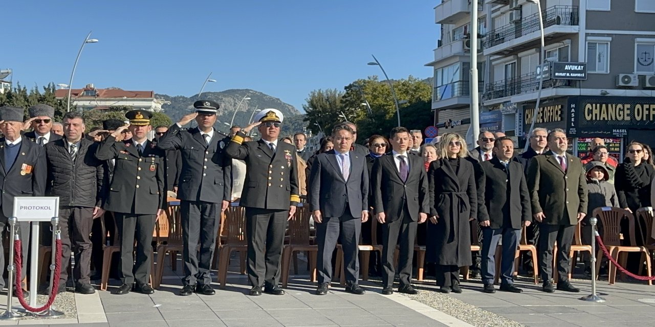 Atatürk’ün Marmaris’e gelişinin 90.yıldönümü törenle anıldı