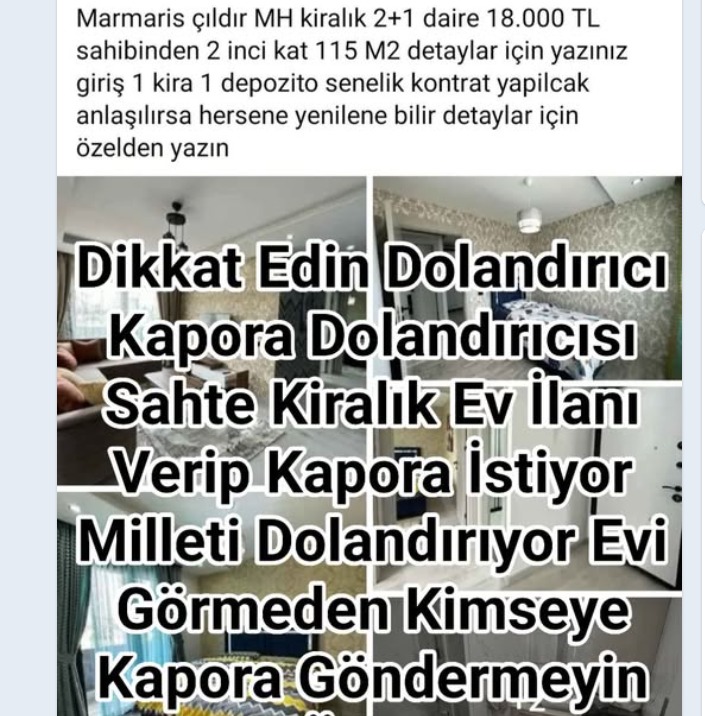 Marmaris’te kiralık ev ilanlarında dolandırıcılık paniği!