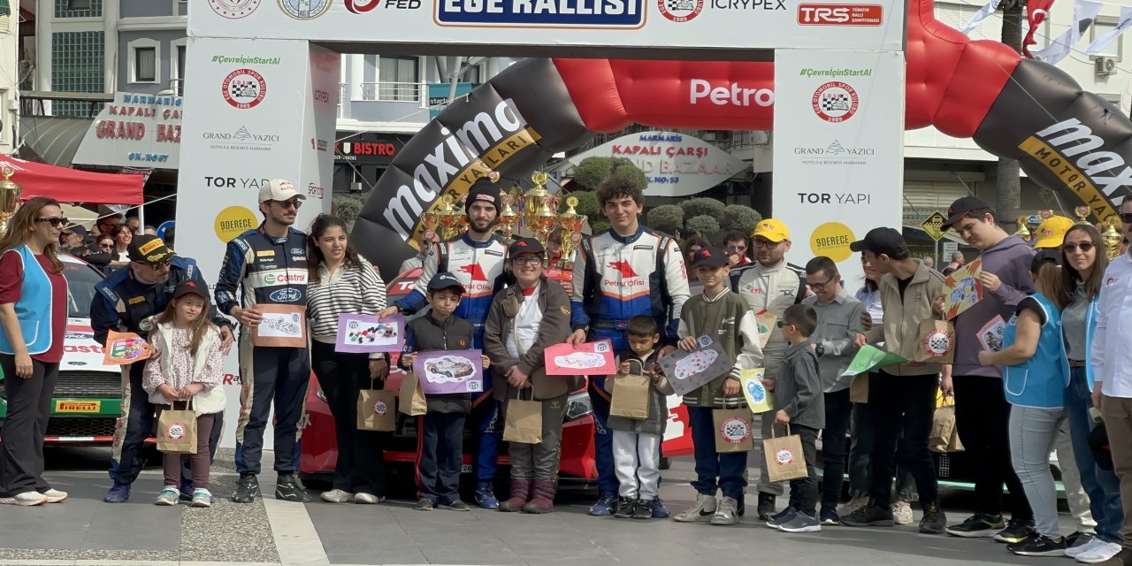Marmaris’teki özel eğitim öğrencilerinden Ege Rallisi şampiyonlarına anlamlı hediye