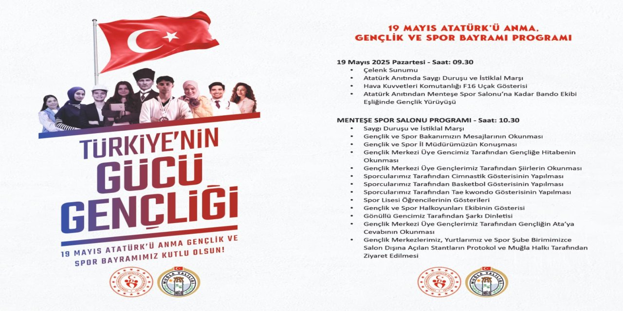Muğla’da 19 Mayıs coşku ile kutlanacak