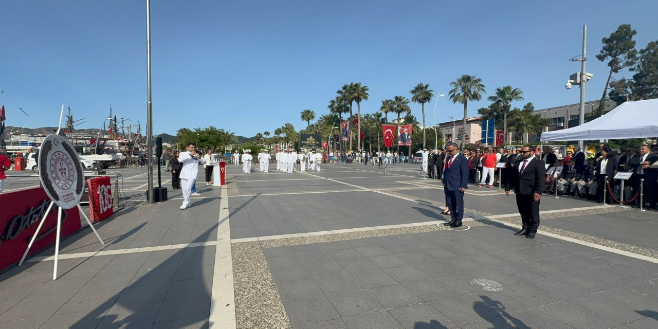 Marmaris'te 19 Mayıs resmi kutlamaları törenle başladı