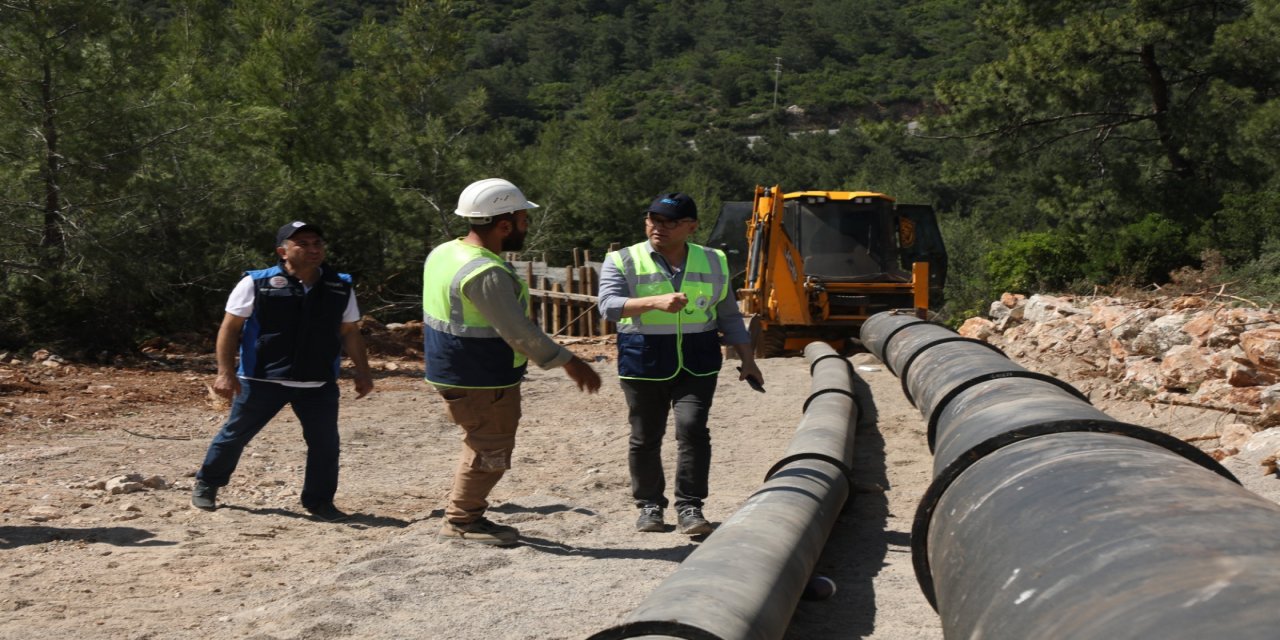 Bodrum'un arızalı su hatları yenilendi