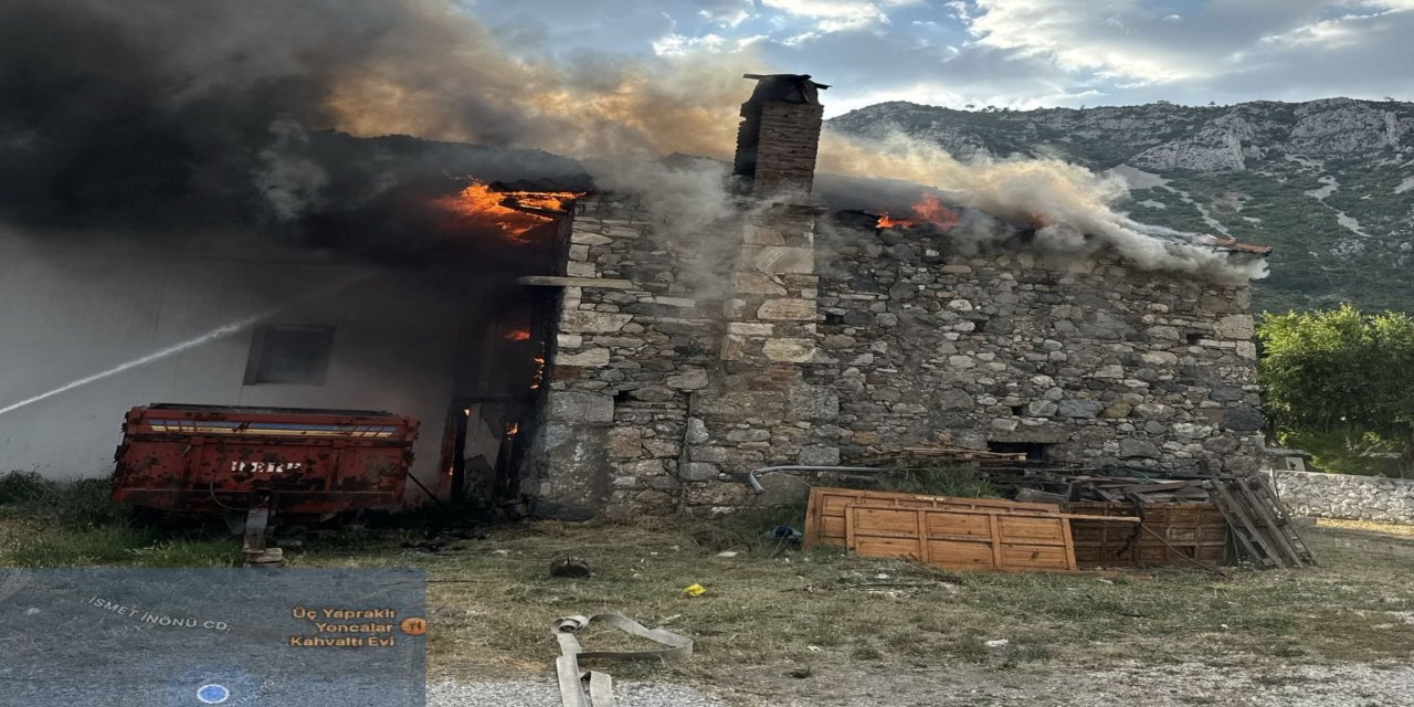 Milas Ören mahallesi'nde ev yangını söndürüldü