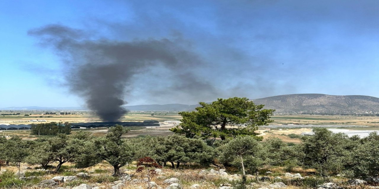 Balık çiftliğinde yangın söndürüldü