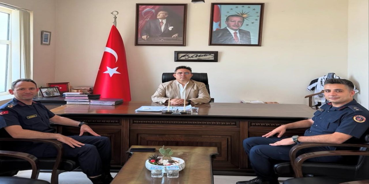 Marmaris Jandarma Karakol Komutanı Üsteğmen Fehmi Kral’dan veda ziyareti