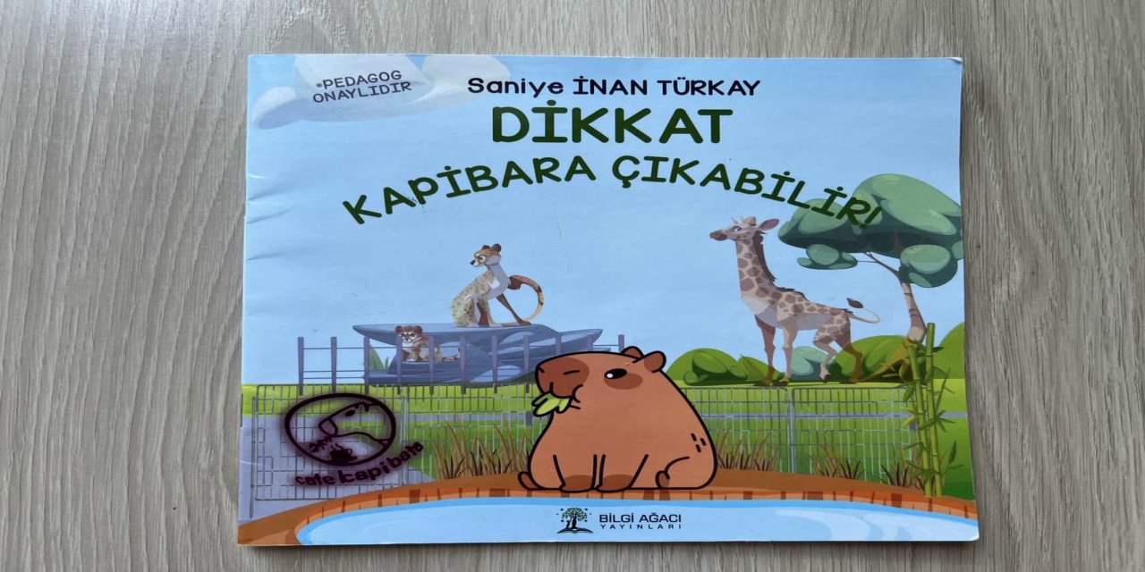 Tek yerli kapibara temalı çocuk kitabı raflarda