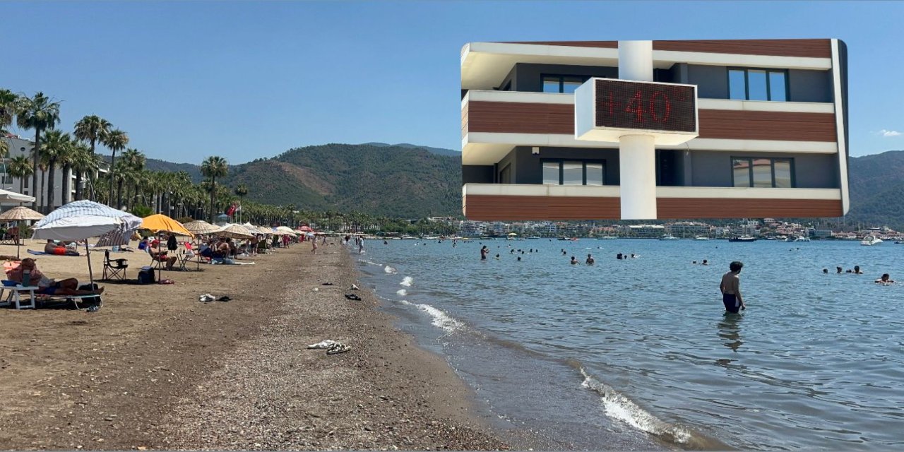 Marmaris’te kavurucu sıcaklar etkisini gösteriyor