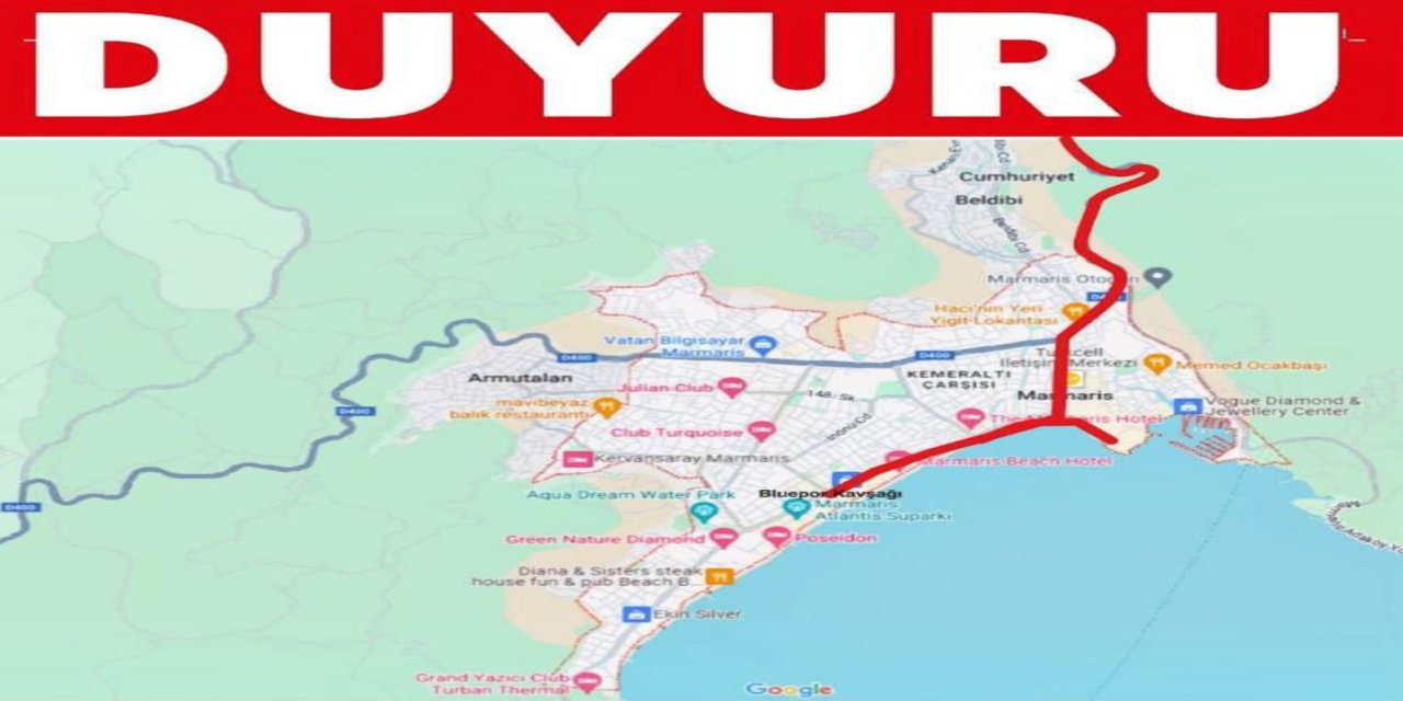 Marmaris’te 15 Temmuz anma etkinliği nedeniyle bazı yollar trafiğe kapatılacak
