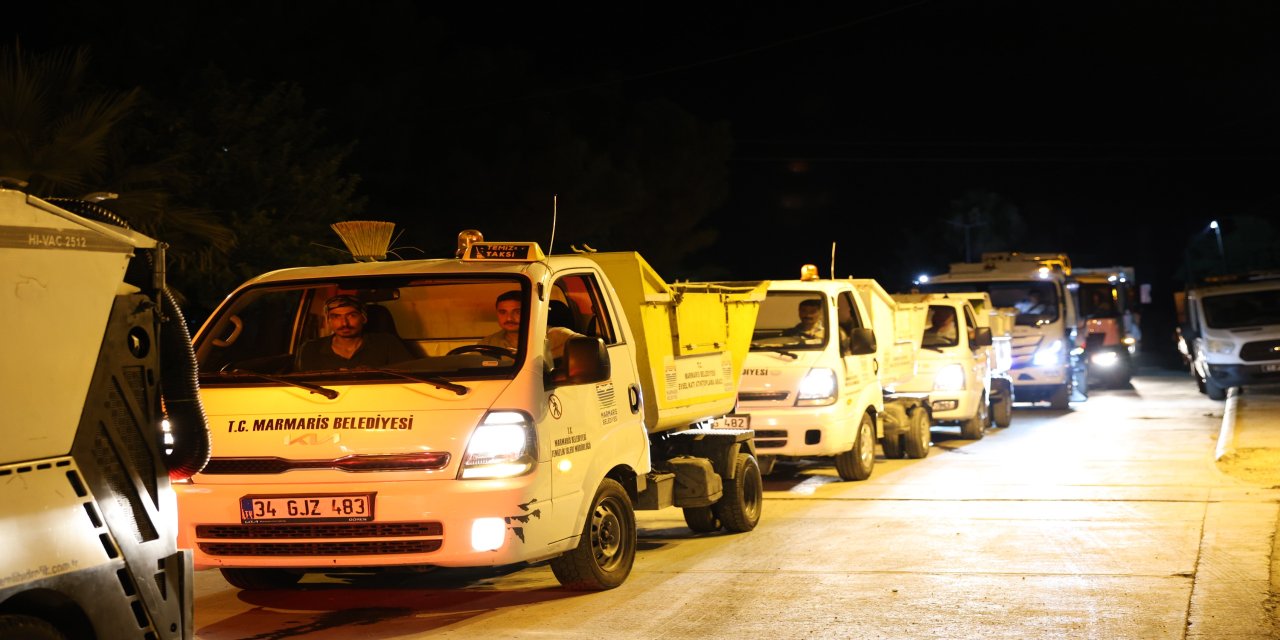Marmaris belediyesi temizlik seferberliği devam ediyor