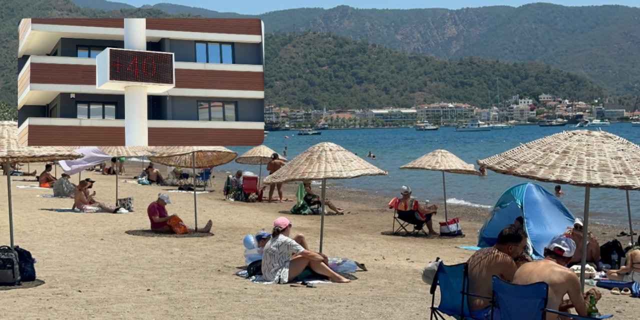 Marmaris’te sıcaklıklar yükseldi sahiller doldu taştı