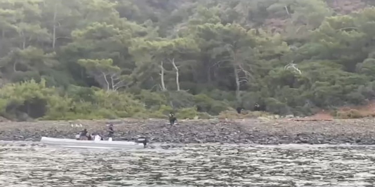 Marmaris açıklarında 20 düzensiz göçmen yakalandı