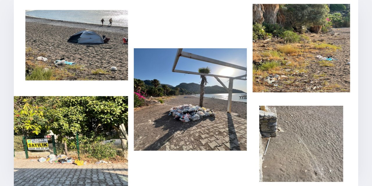 Marmaris’te duyarsızlar atıyor gönüllüler ve Belediye topluyor