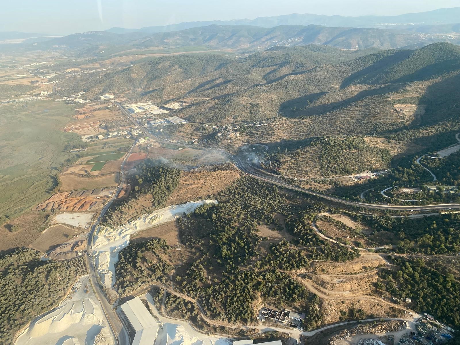 Milas Güllük'teki yangın büyümeden söndürüldü