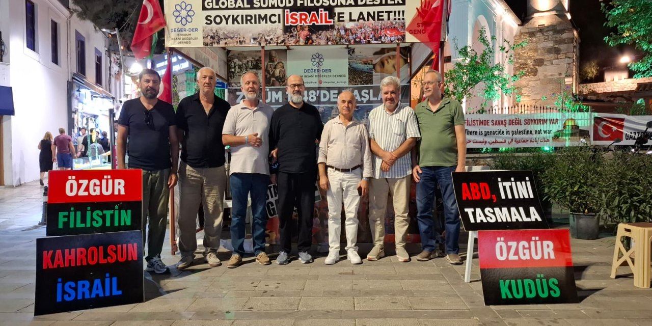 Bodrum İDD, Bodrum'da Sumud Filosu'na destek için nöbet çadırı kurdu