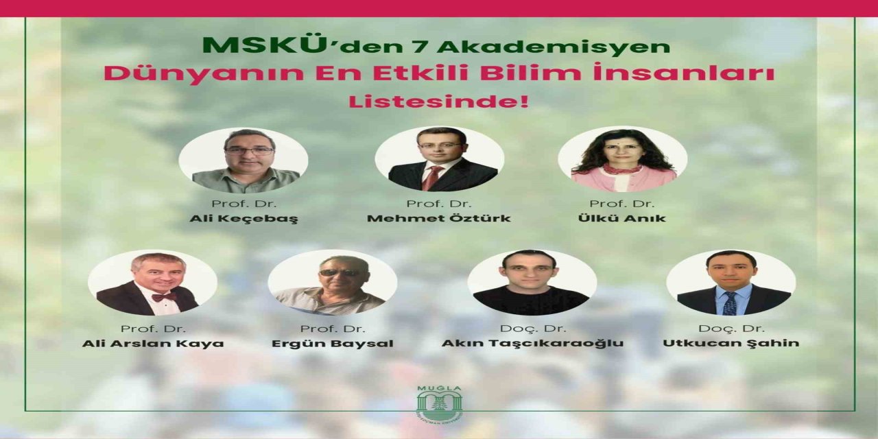 MSKÜ’den 7 Akademisyen, dünyanın en etkili bilim insanları arasında