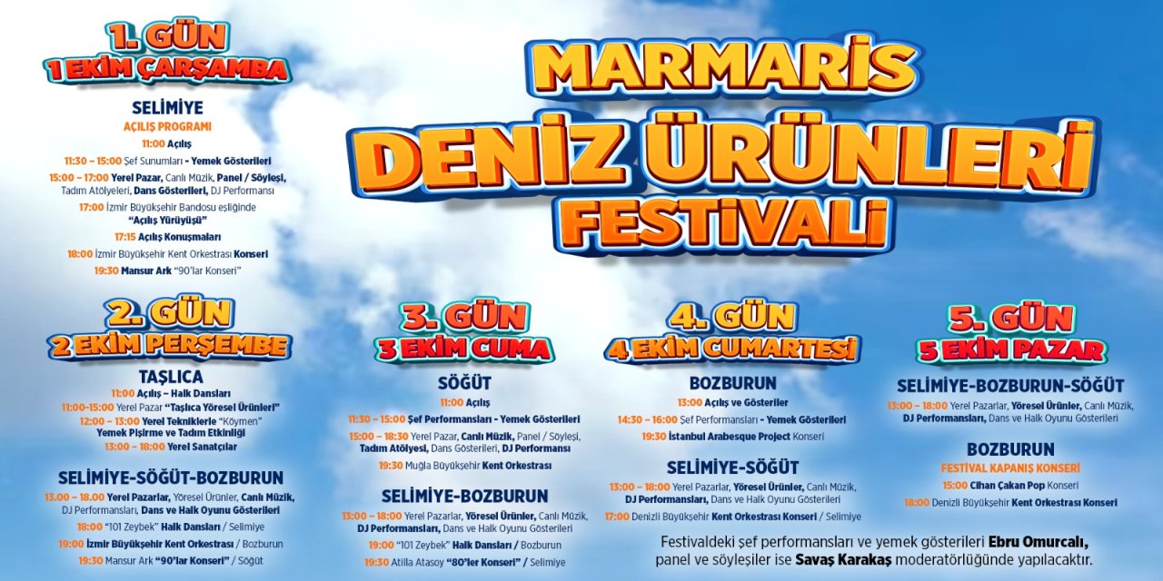Marmaris'te Türkiye'nin ilk deniz ürünleri festivali yapılıyor