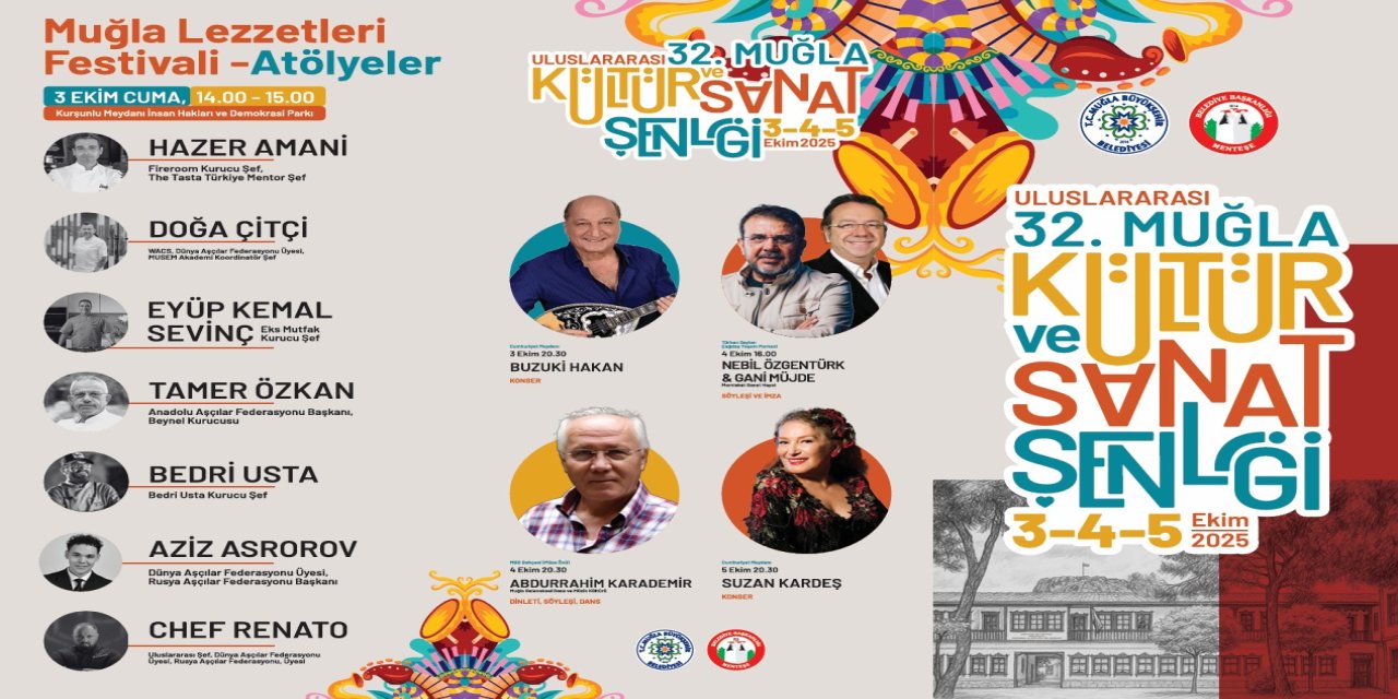 32. uluslararası Muğla kültür ve sanat şenliği 3 Ekim'de başlıyor