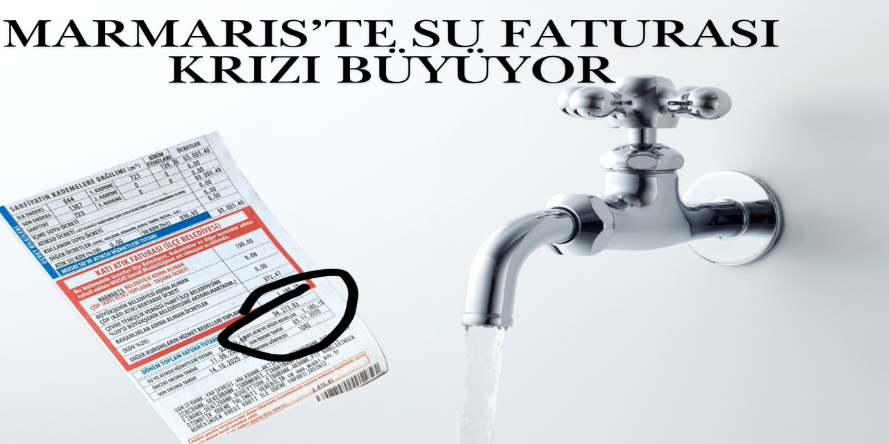 Marmaris’te su faturası krizi büyüyor