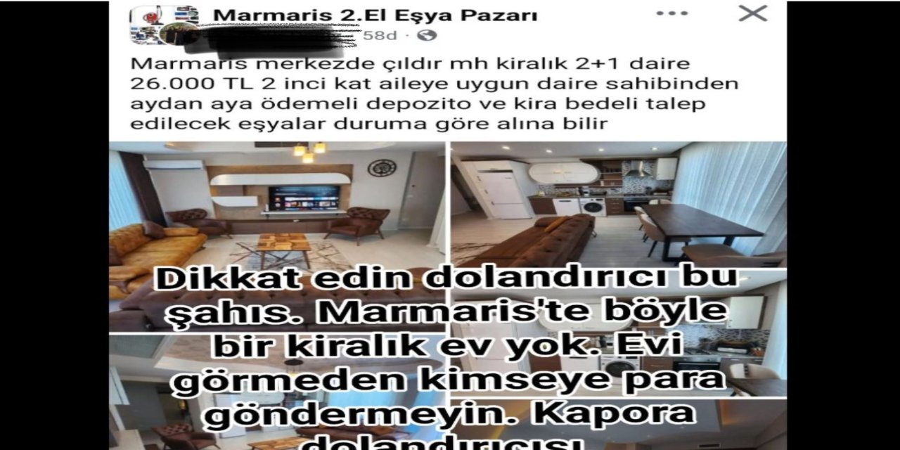 Sosyal medya üzerinden  emlak dolandırıcılığına karşı dikkat!