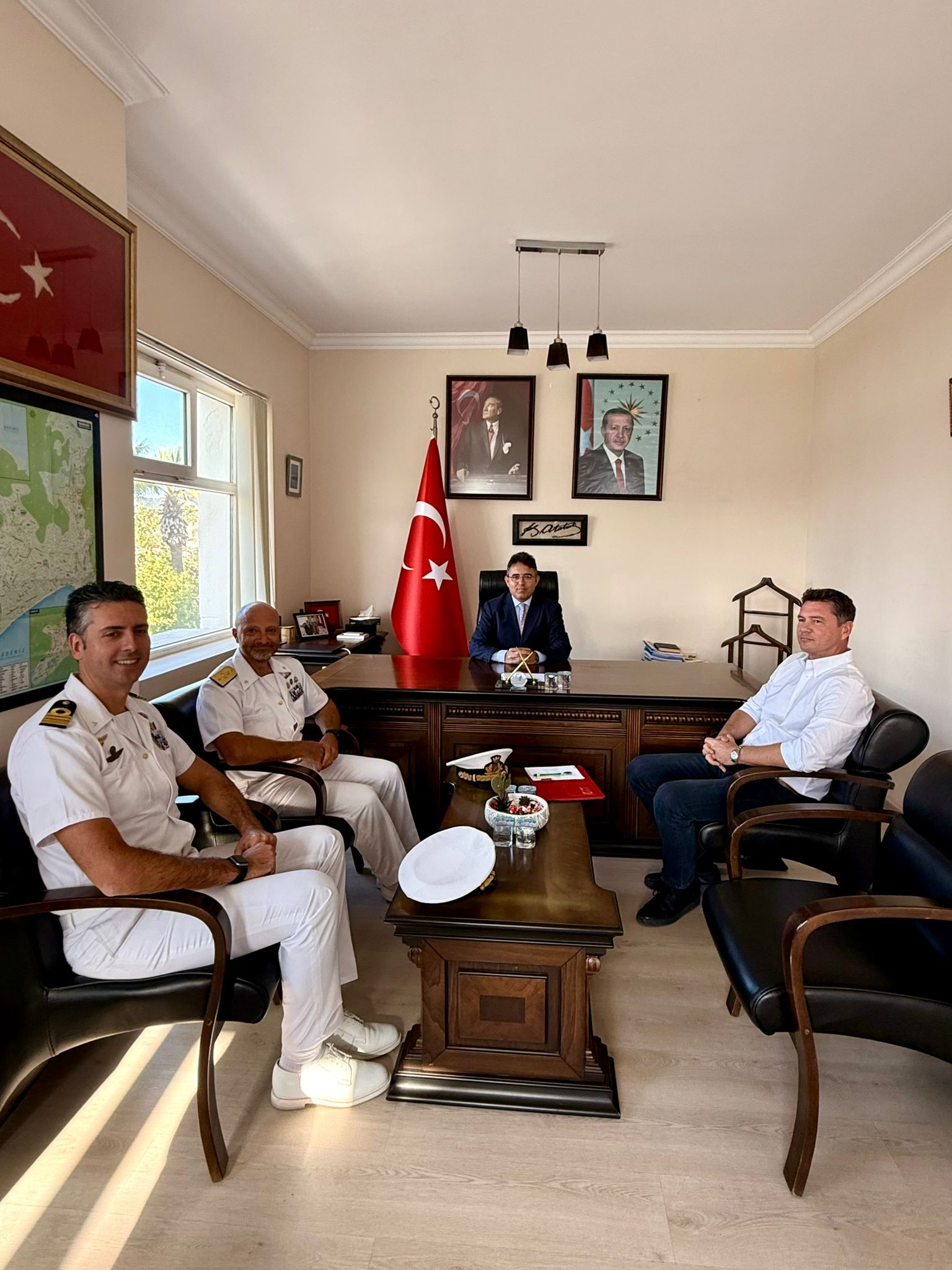 İtalyan Deniz Kuvvetlerinden Kaymakam Kaya’ya Ziyaret