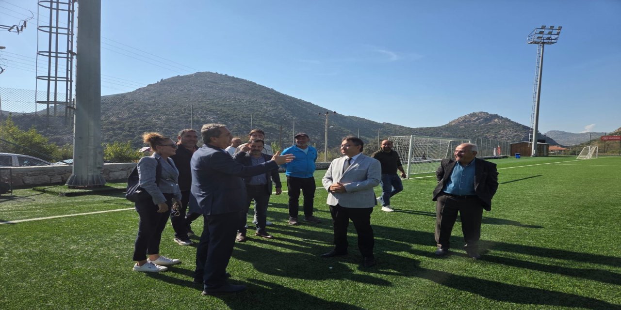 Bozburun Yeşilova Mahallesi stadyumunda eksikler tespit edildi