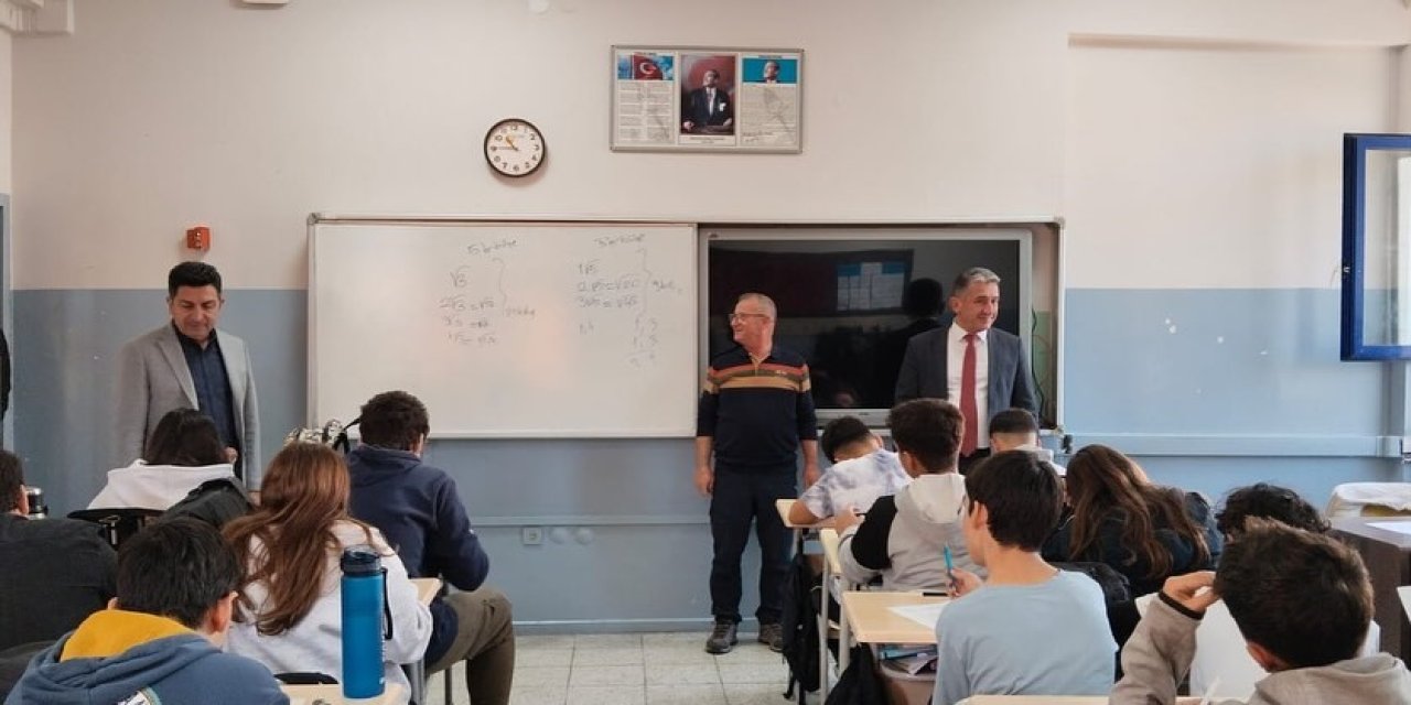 Menteşe İlçe Millî Eğitim Müdürü Kömürcü, ortak sınav uygulama süreçlerini inceledi