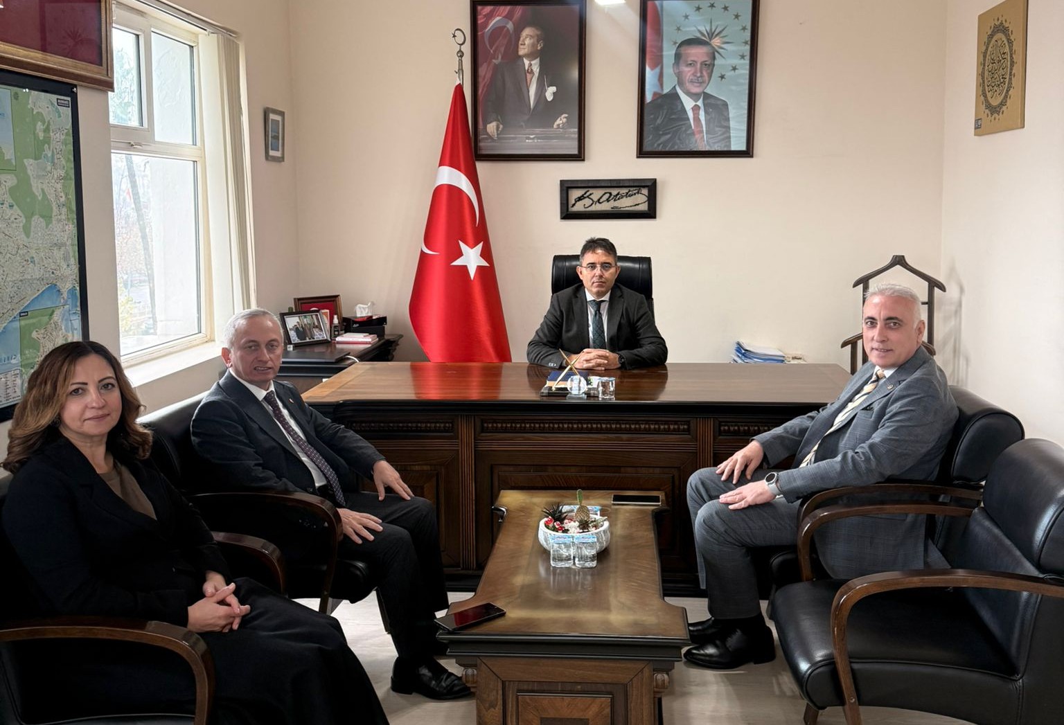 Maarif Müfettişlerinden Marmaris Kaymakamı Kaya’ya ziyaret