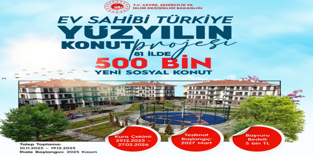 500 bin sosyal konut projesinde kura tarihi belli oldu