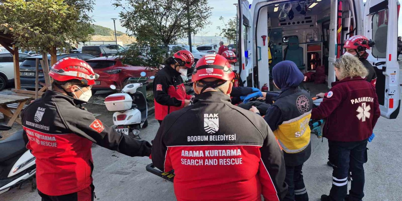 Bodrum devlet hastanesinde yangın tatbikatı