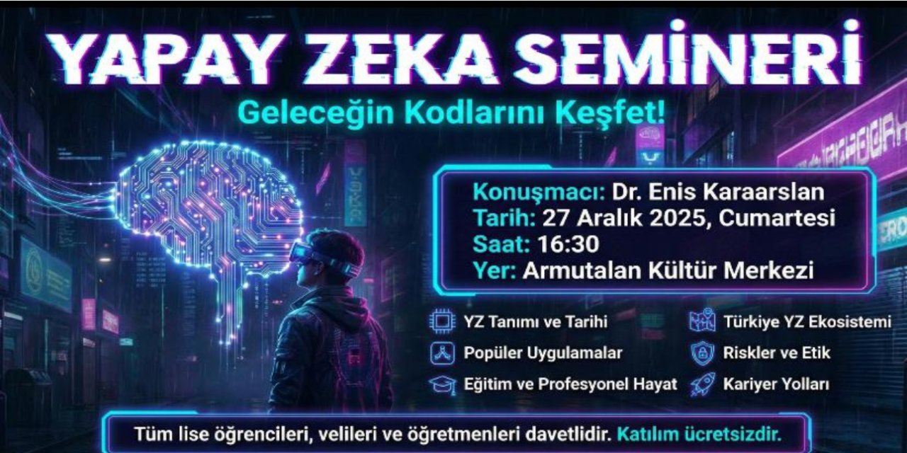 Marmaris’te Yapay Zekâ Semineri Düzenleniyor