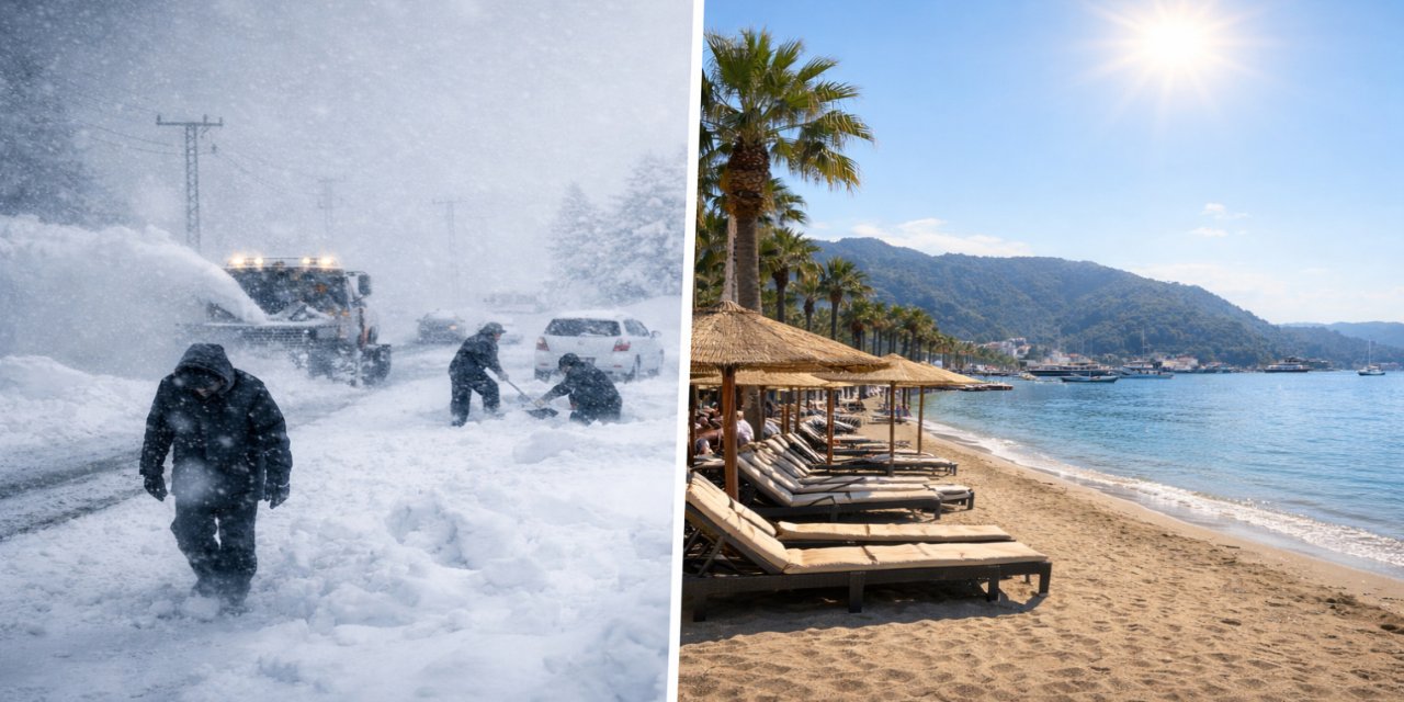 Doğuda kar, kış, kıyamet Marmaris’te bahar havası