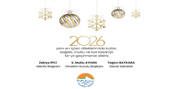 Marmaris Ticaret Odası’nın yeni yıl mesajı