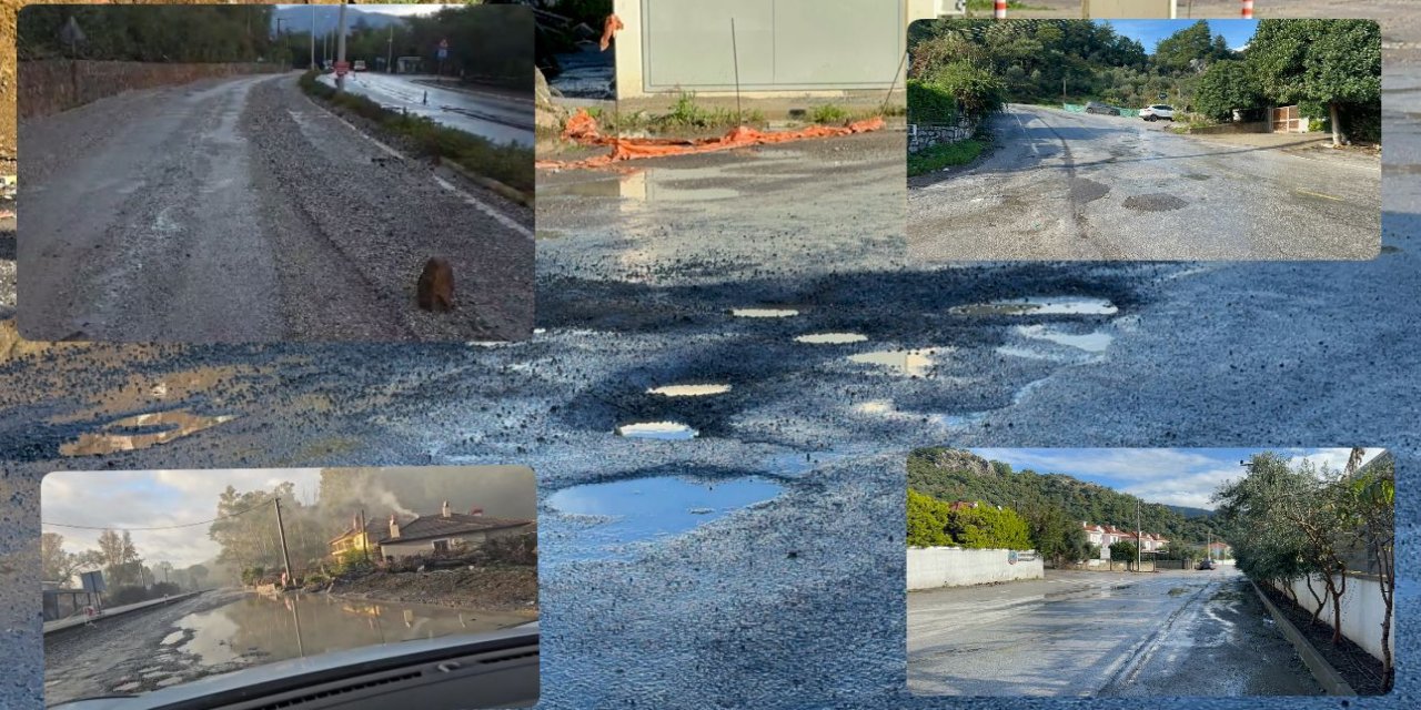 Marmaris’te mahalle yolları alarm veriyor