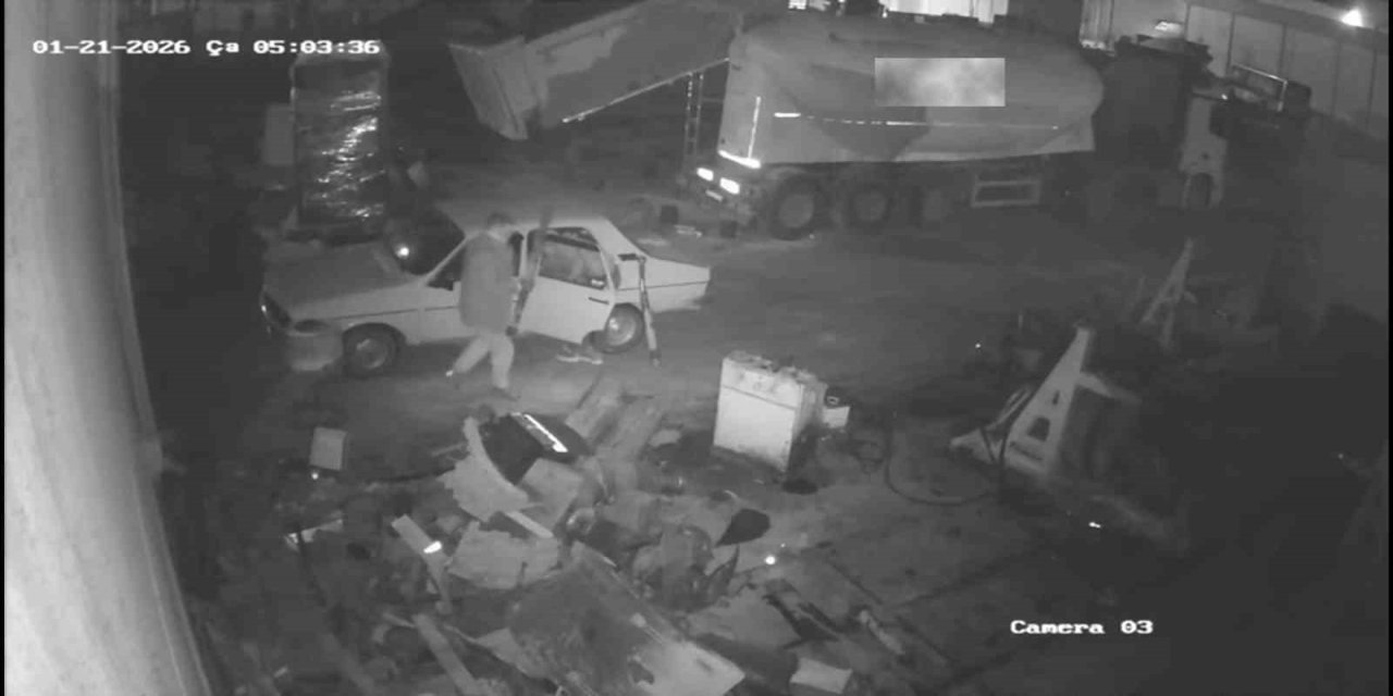 Muğla’da hurda hırsızlığı güvenlik kamerasına yansıdı