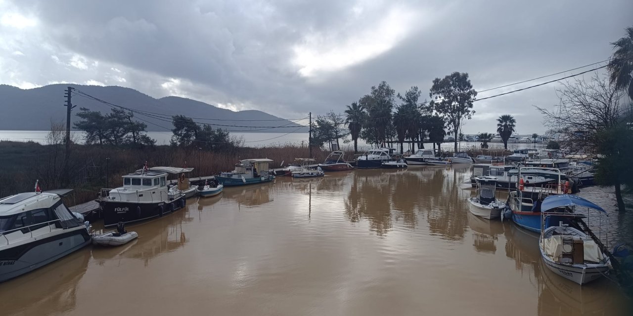 Akyaka’da azmak nehri kahverengine büründü