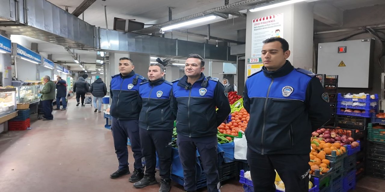 Zabıtadan pazarlarda denetim