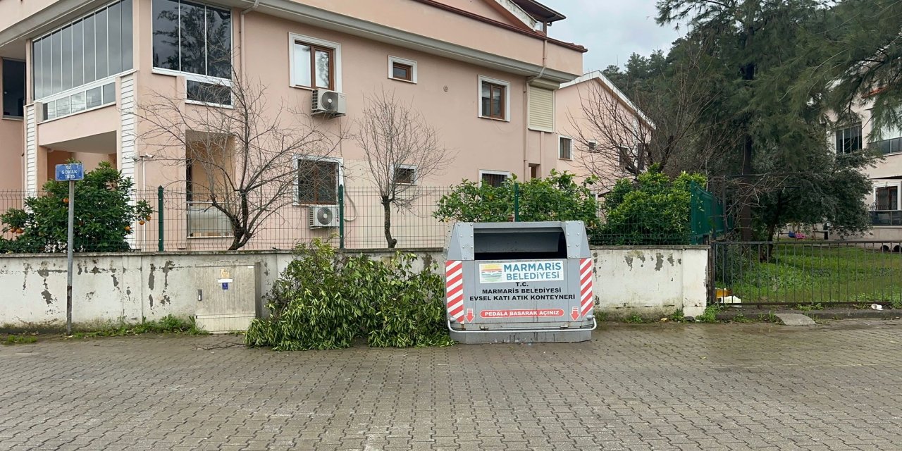 Marmaris’te çöp konteynerleri yanındaki atıklar tepki çekiyor