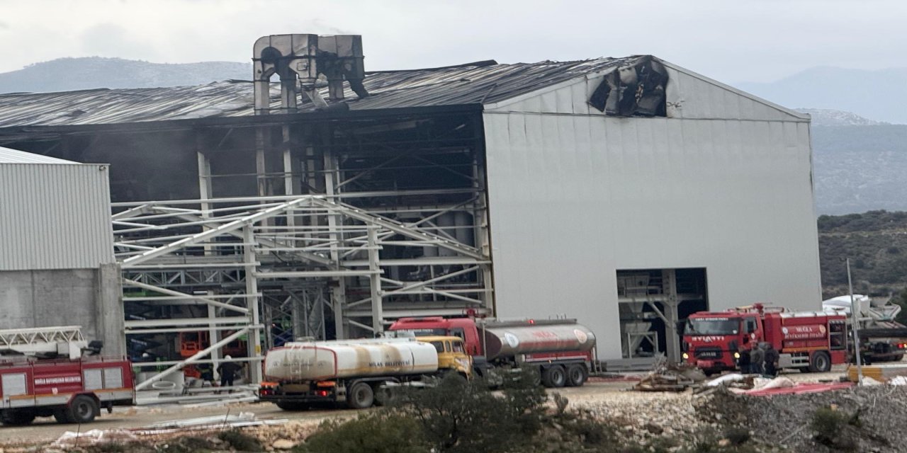 Milas’ta Organize Sanayi Bölgesinde Fabrika Yangını