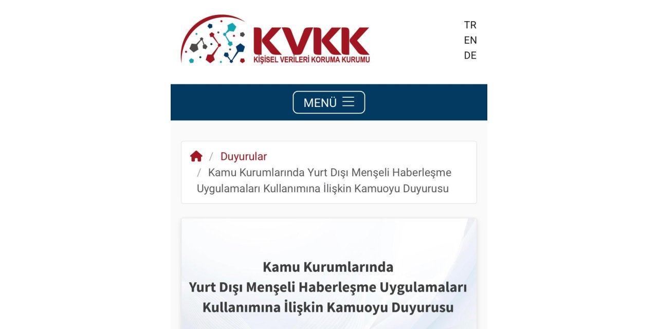 Kamu Kurumlarına “WhatsApp” Uyarısı: Resmî Yazışma ve Veri Paylaşımında Yerli Uygulamalar Tercih Edilmeli