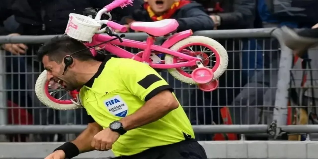 Amatör maçta büyük skandal! Hakeme bisiklet attıp bayılttılar